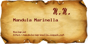 Mandula Marinella névjegykártya